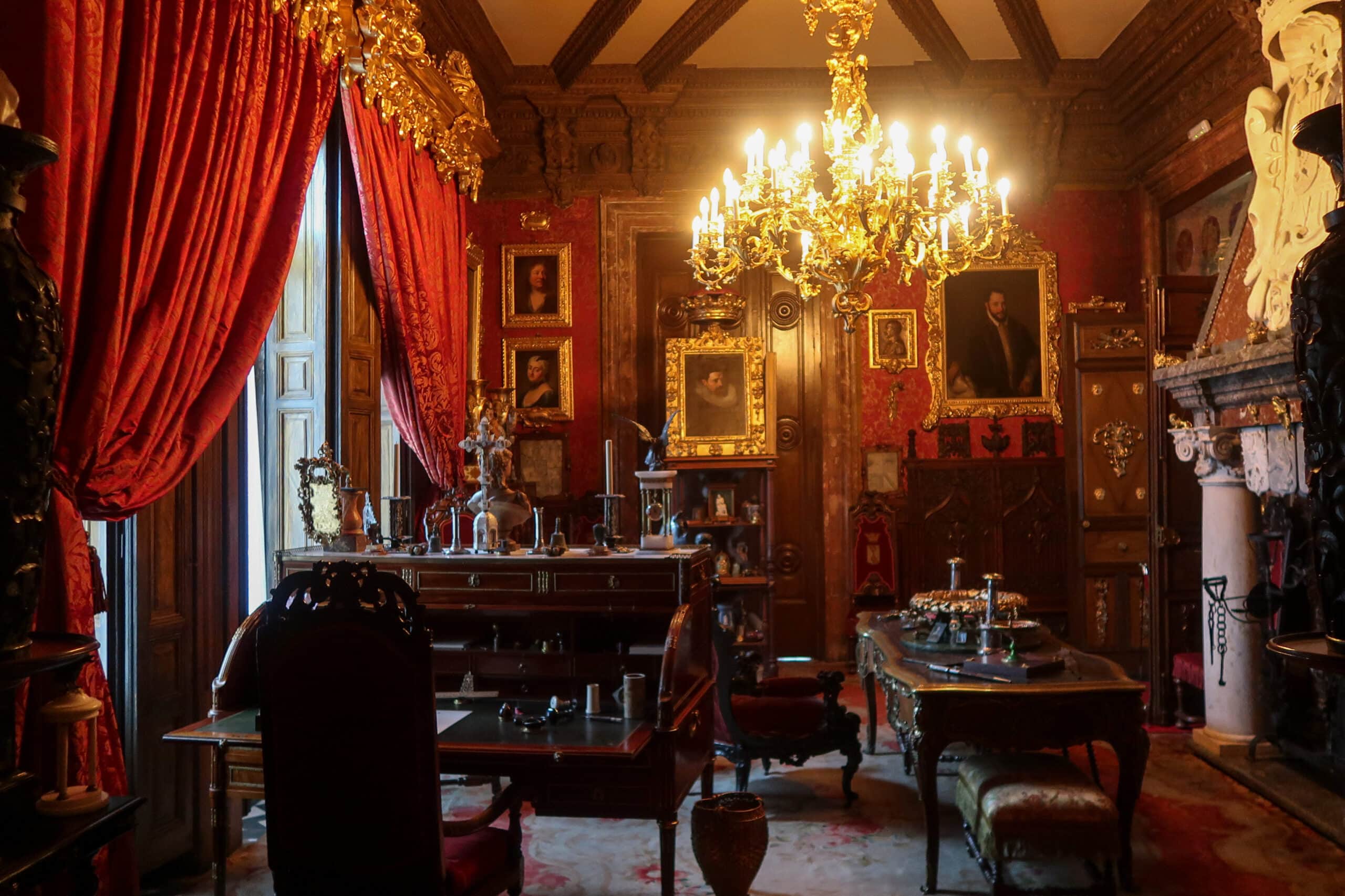 Madrid, Spain: Interior view of Cerralbo Museum located in the Cerralbo Palace, houses an old private collection of works of art