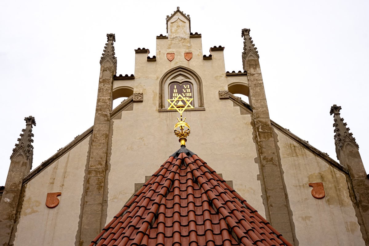 The facade of the Maisel Synagogue in Prague