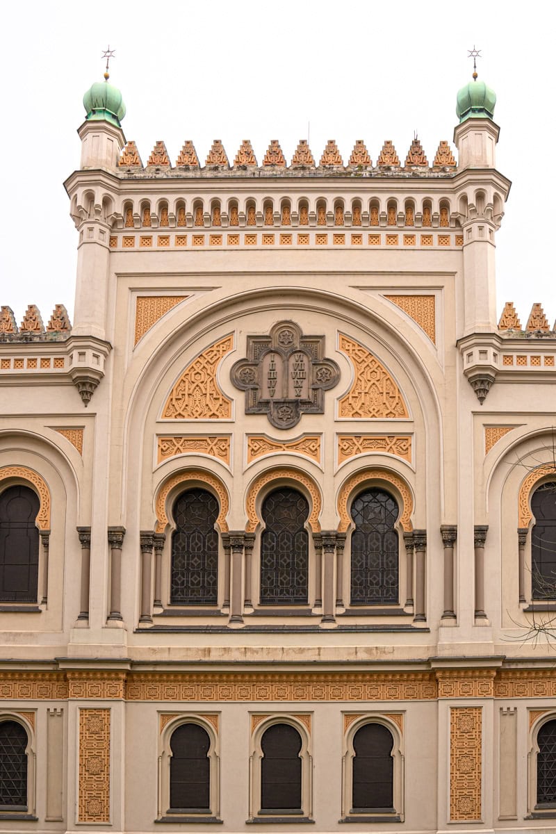 The Facade of the Spanish Synagogue.