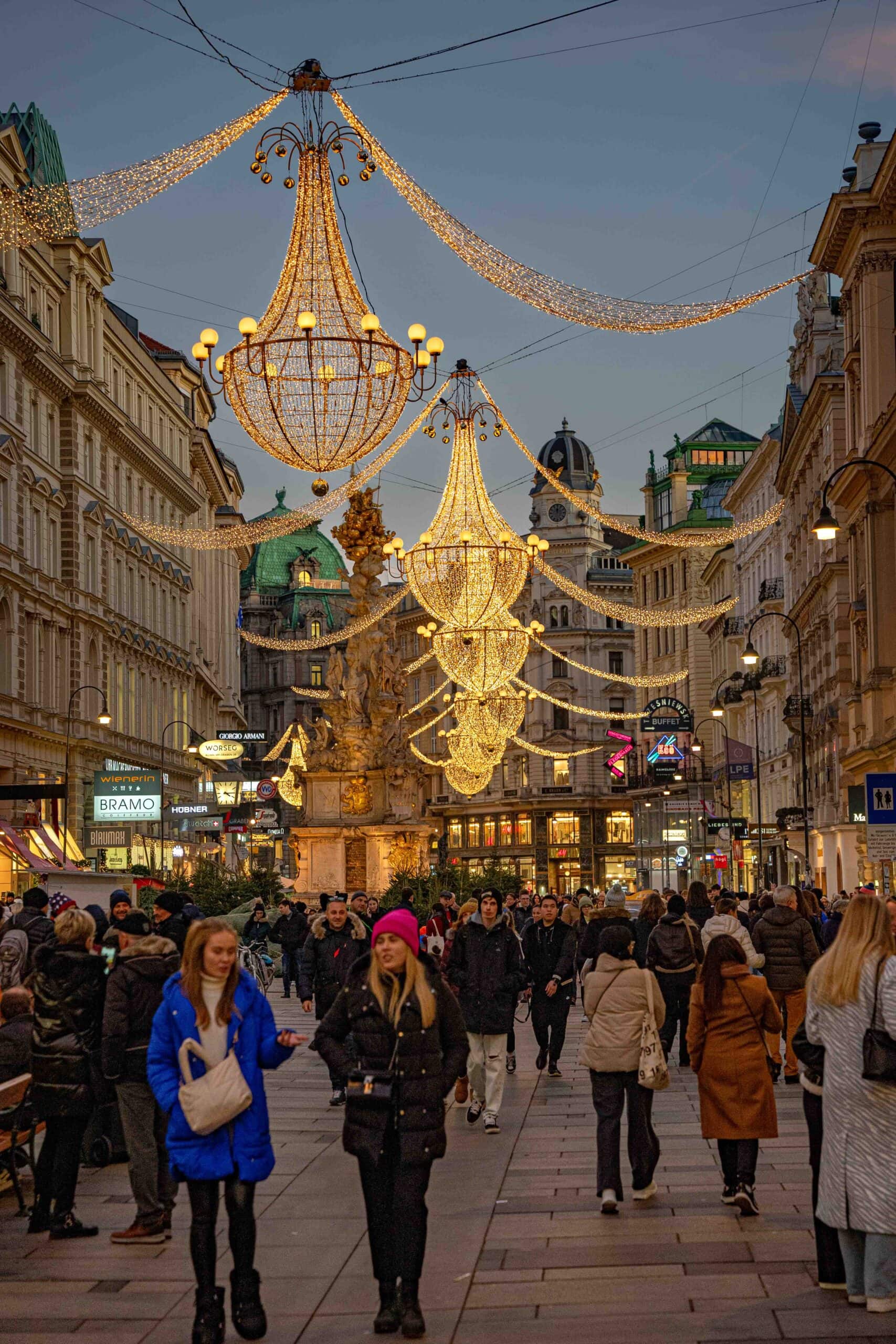 Christmas lights on the Graben, Vienna