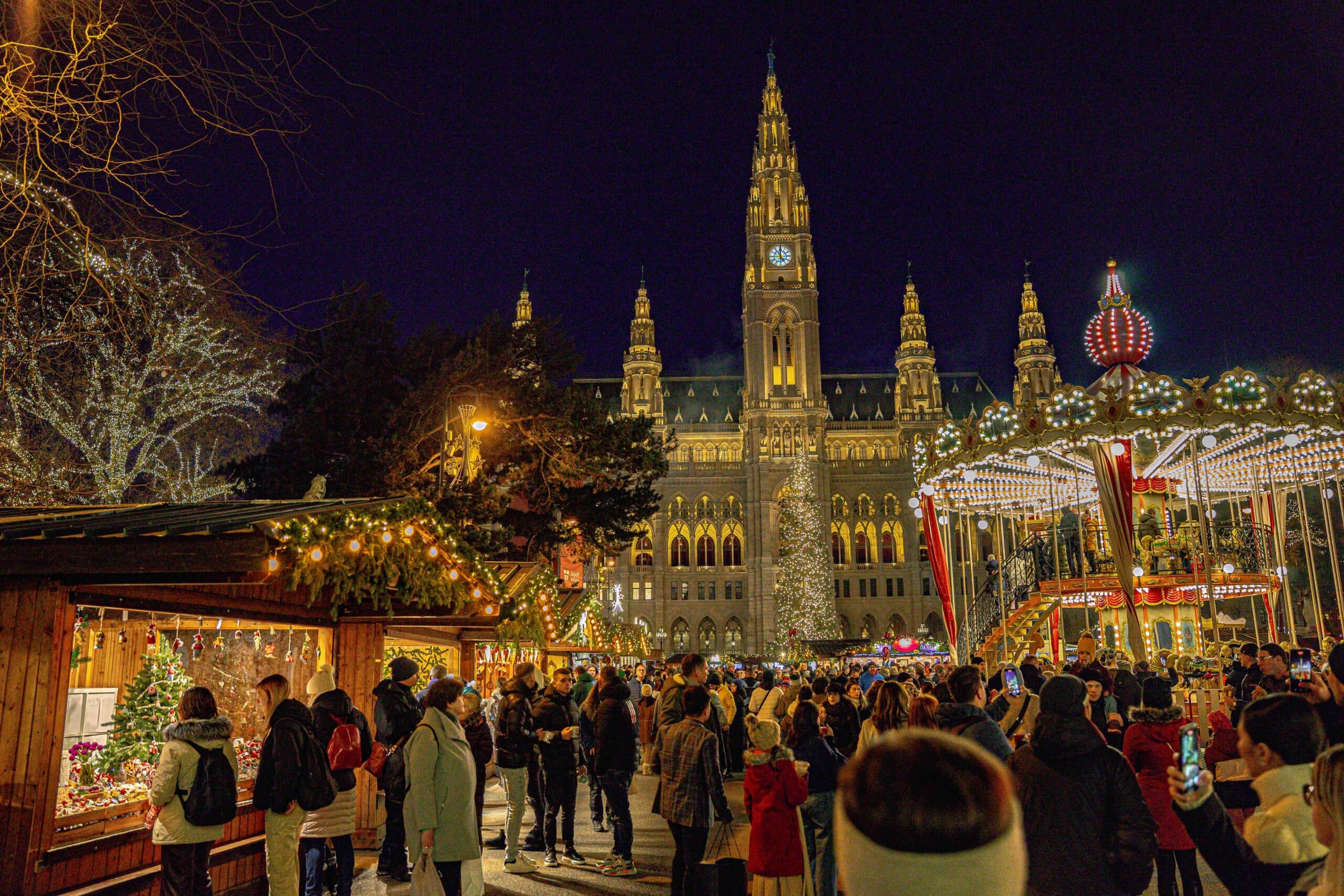 Rathausplatz Christmas market, Vienna in December