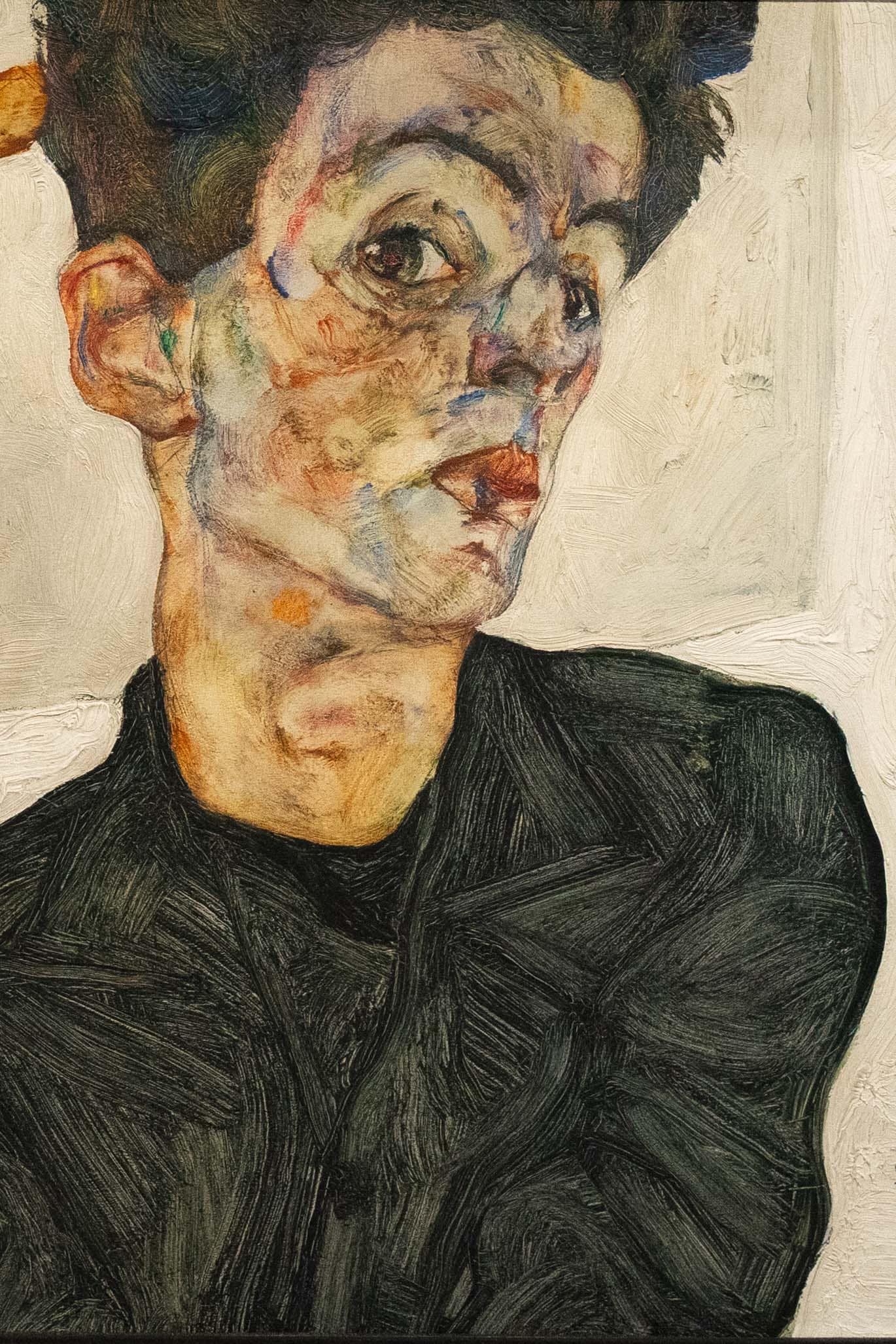 Egon Schiele self portrait in the Leopold Museum, Vienna