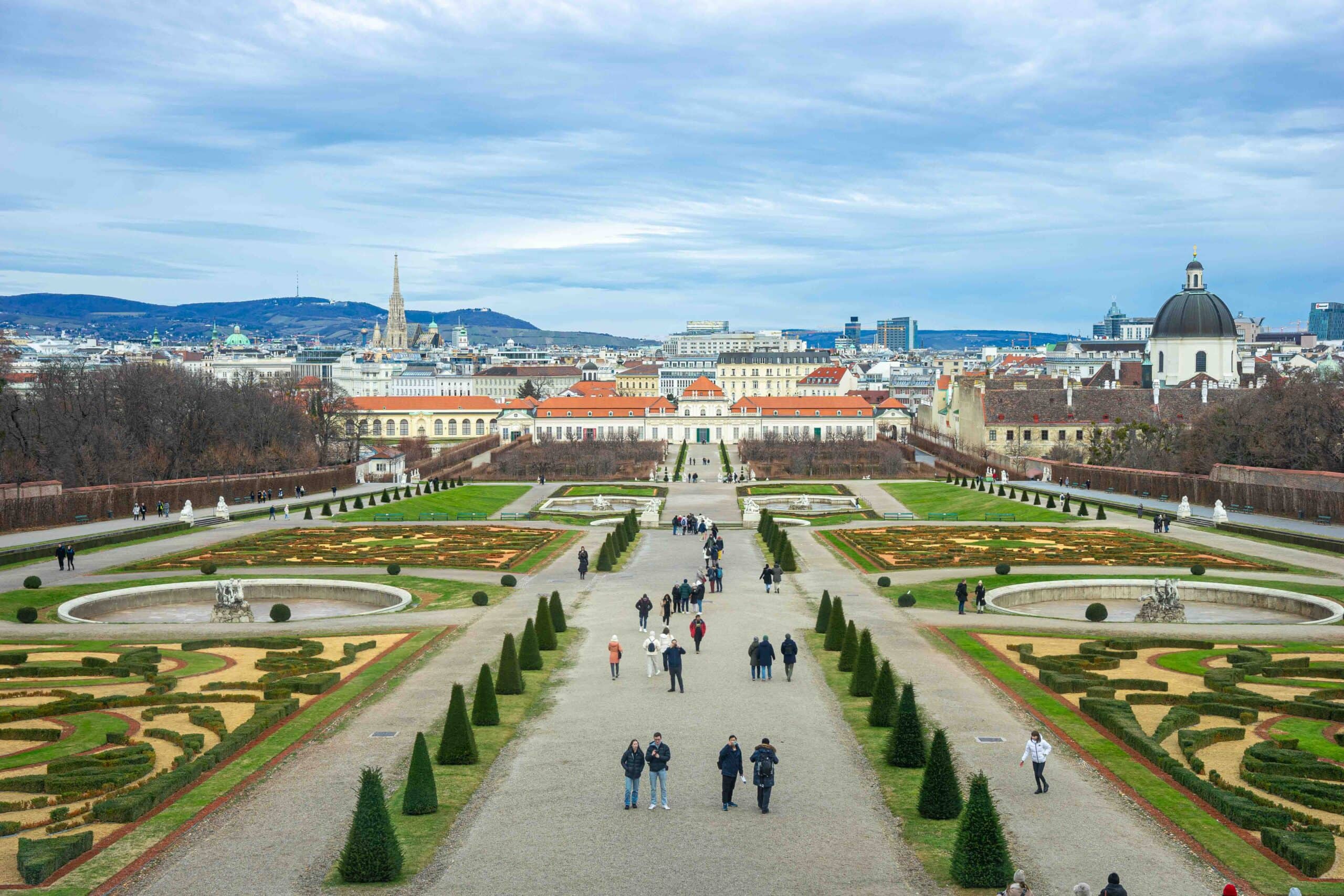 The Belvedere Gardens, seen from the museum