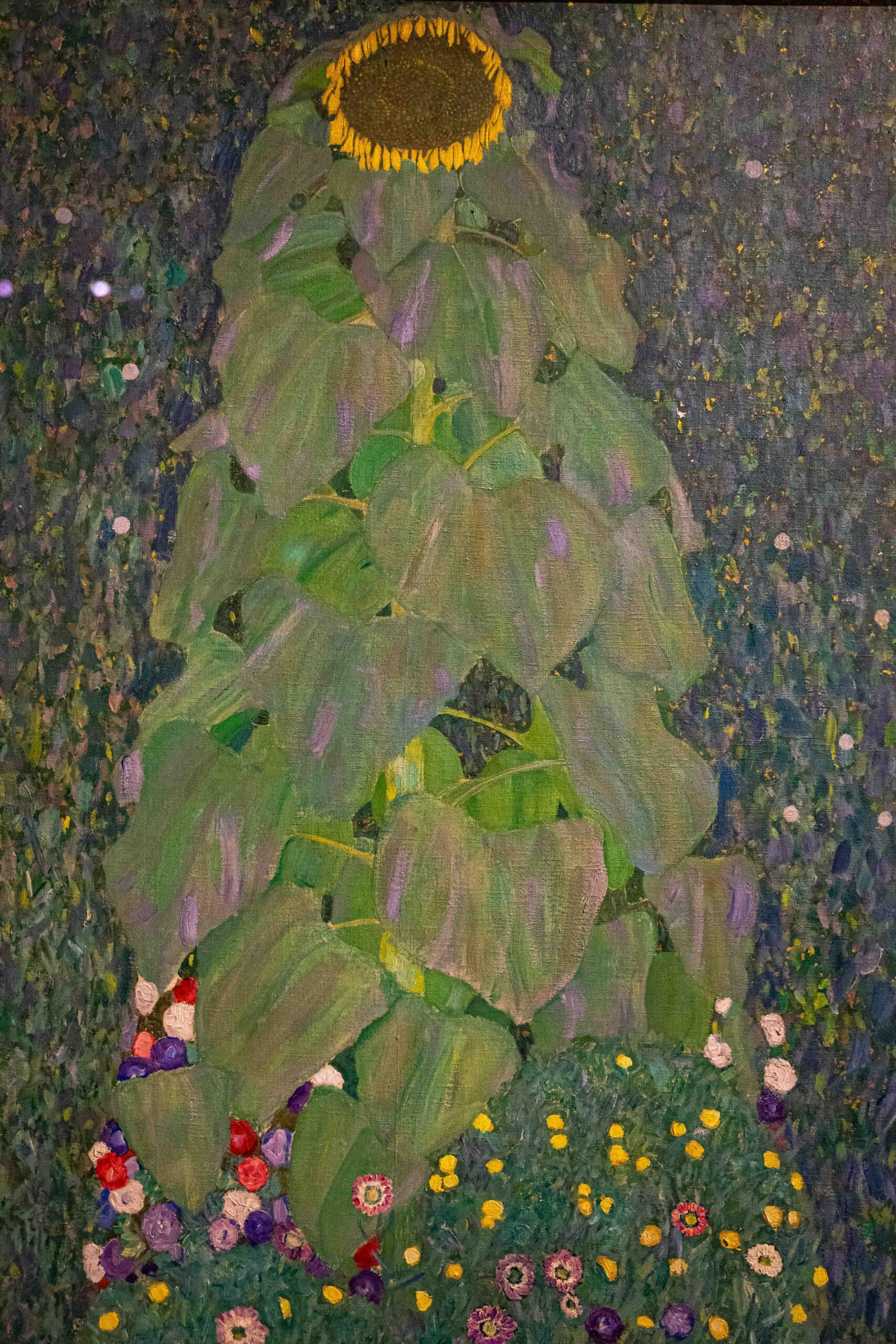 Sunflower painting by Gustav Klimt in the Belvedere