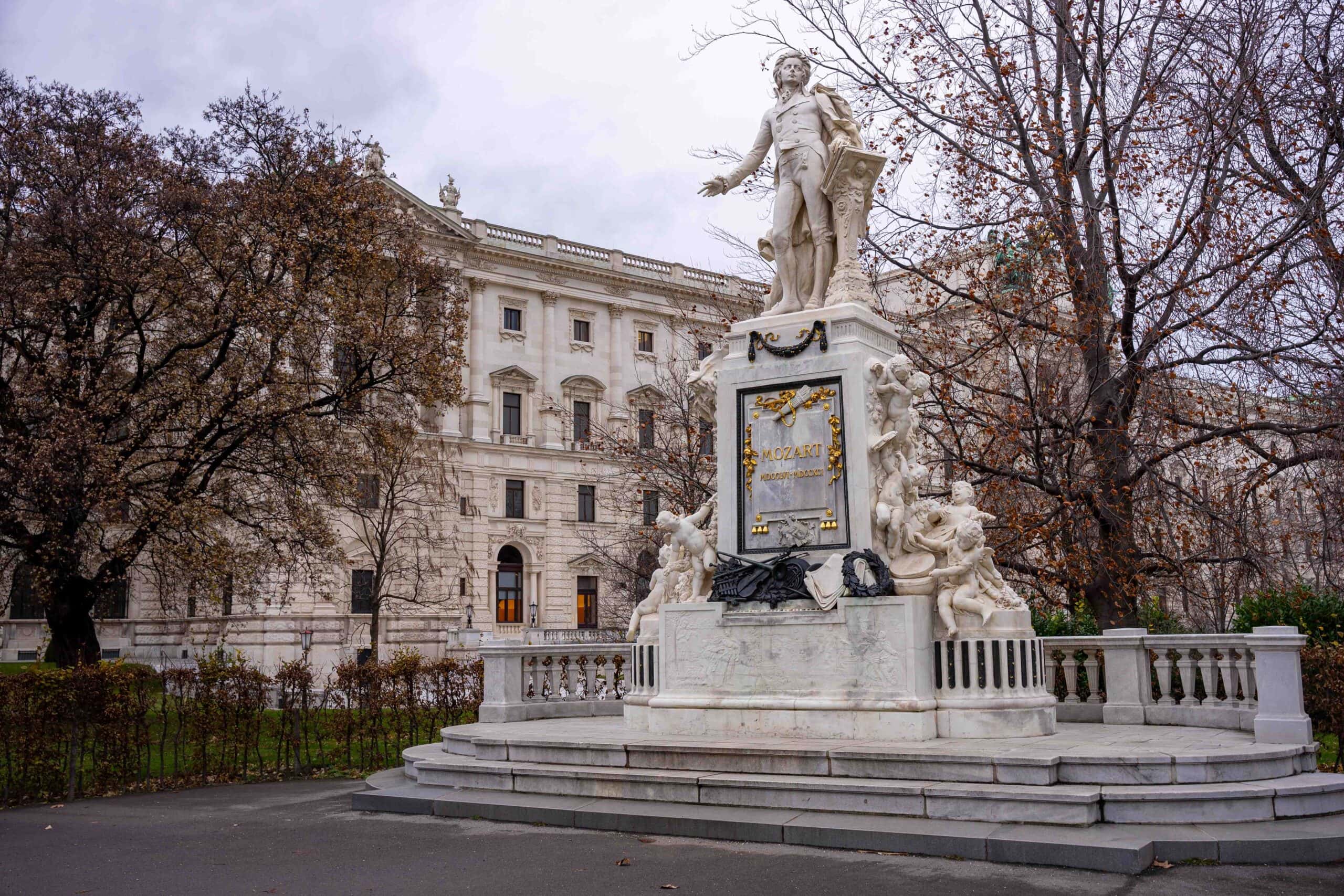 Mozart statue in the Burggarten, Vienna