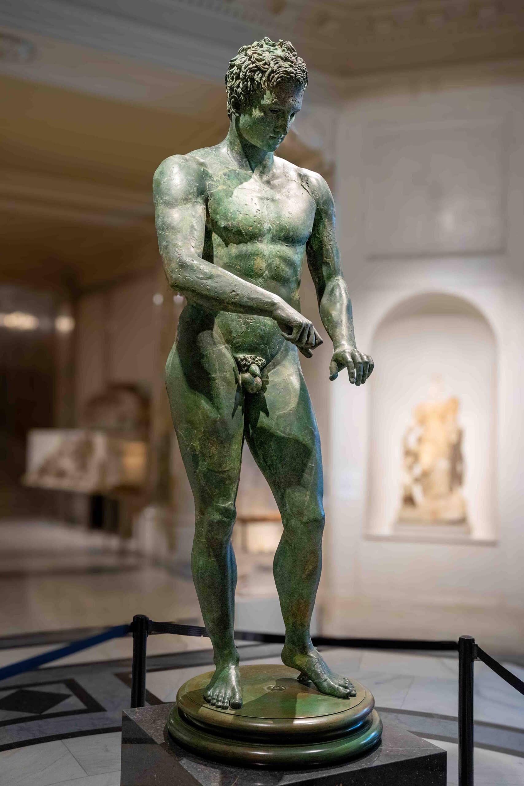 Bronze statue of an athlete in the Ephesos Museum