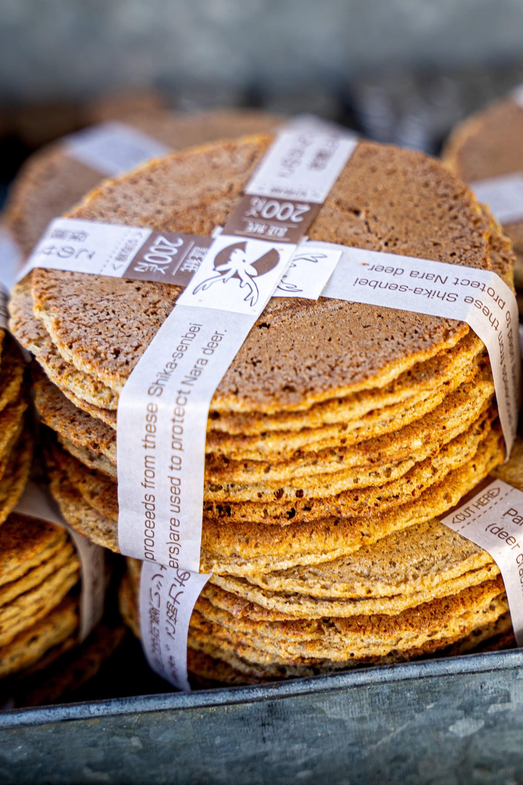 shika senbei (deer crackers) for sale in Nara to feed the deer