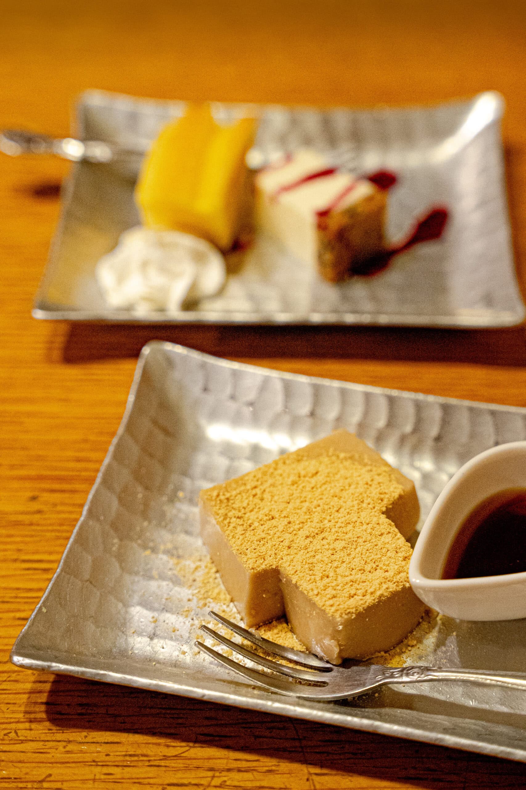 Tofu-based desserts we had at Kyotofu Fujino Kyoto Station branch after our day trip to Nara