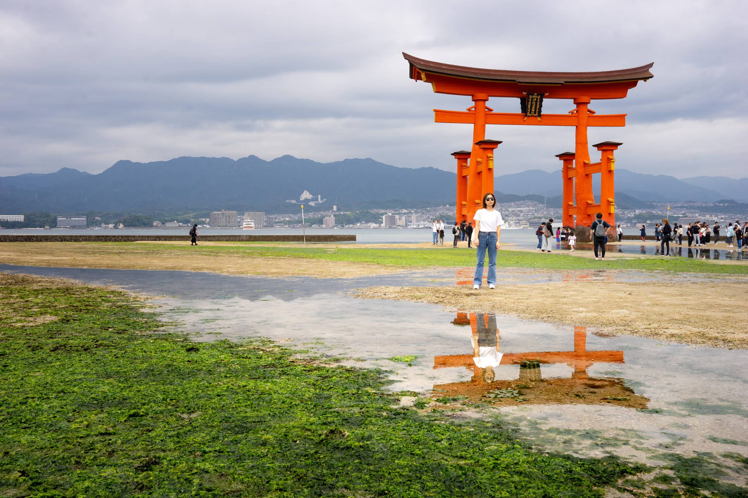 O-Torii Gate of Itsukushima Shrine at low tide