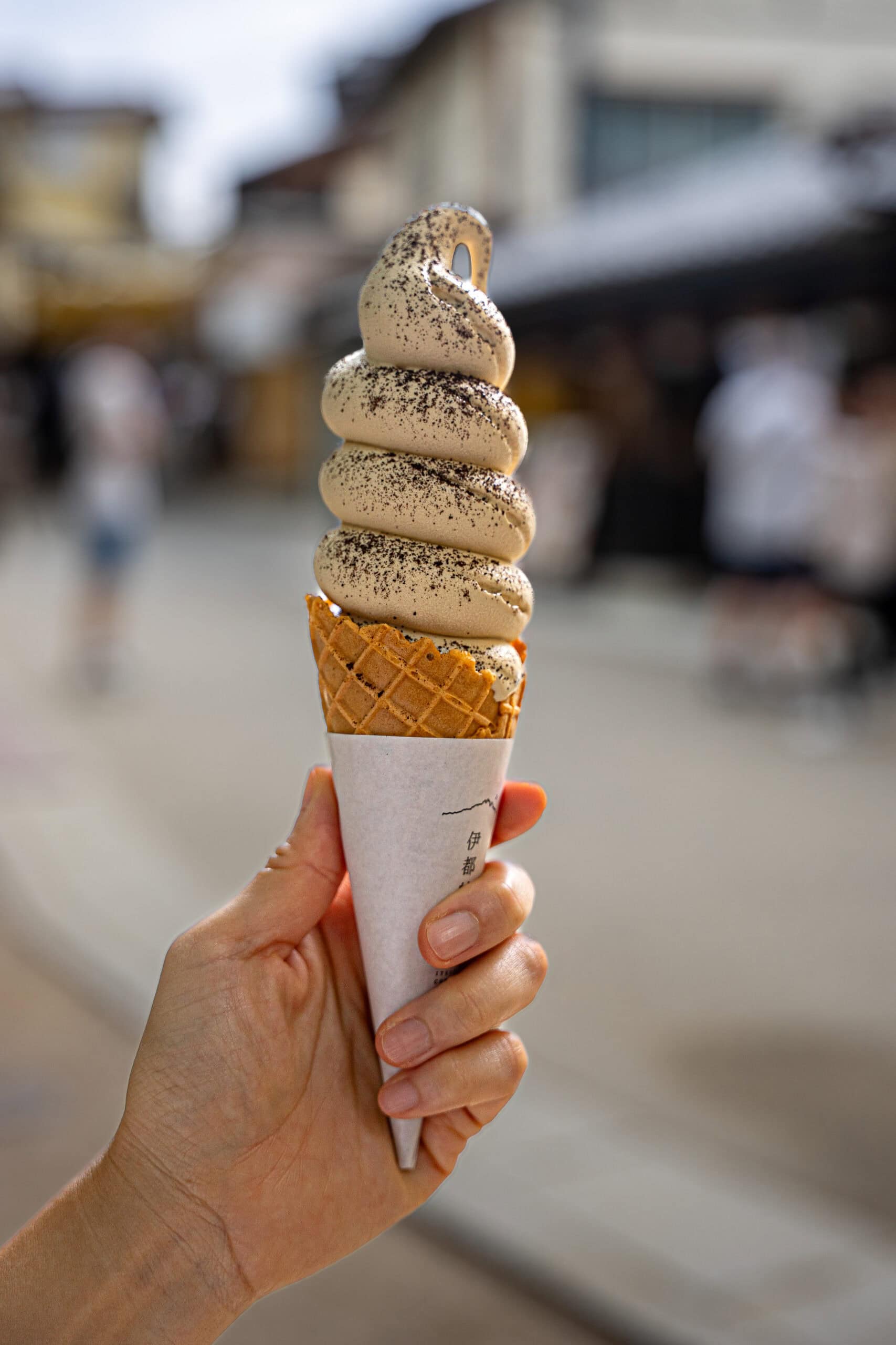 A perfect looking ice cream cone we ate on Omotesando Shotengai