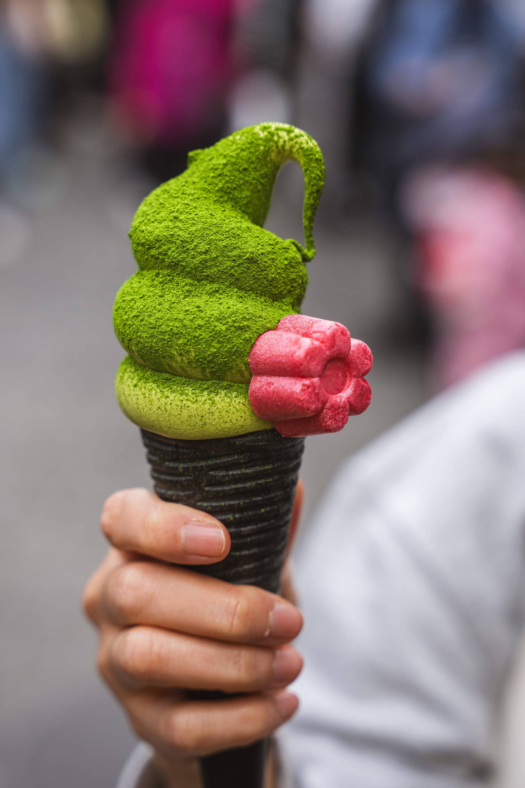 A beautiful match flavoured ice cream we had on Ninenzaka Street