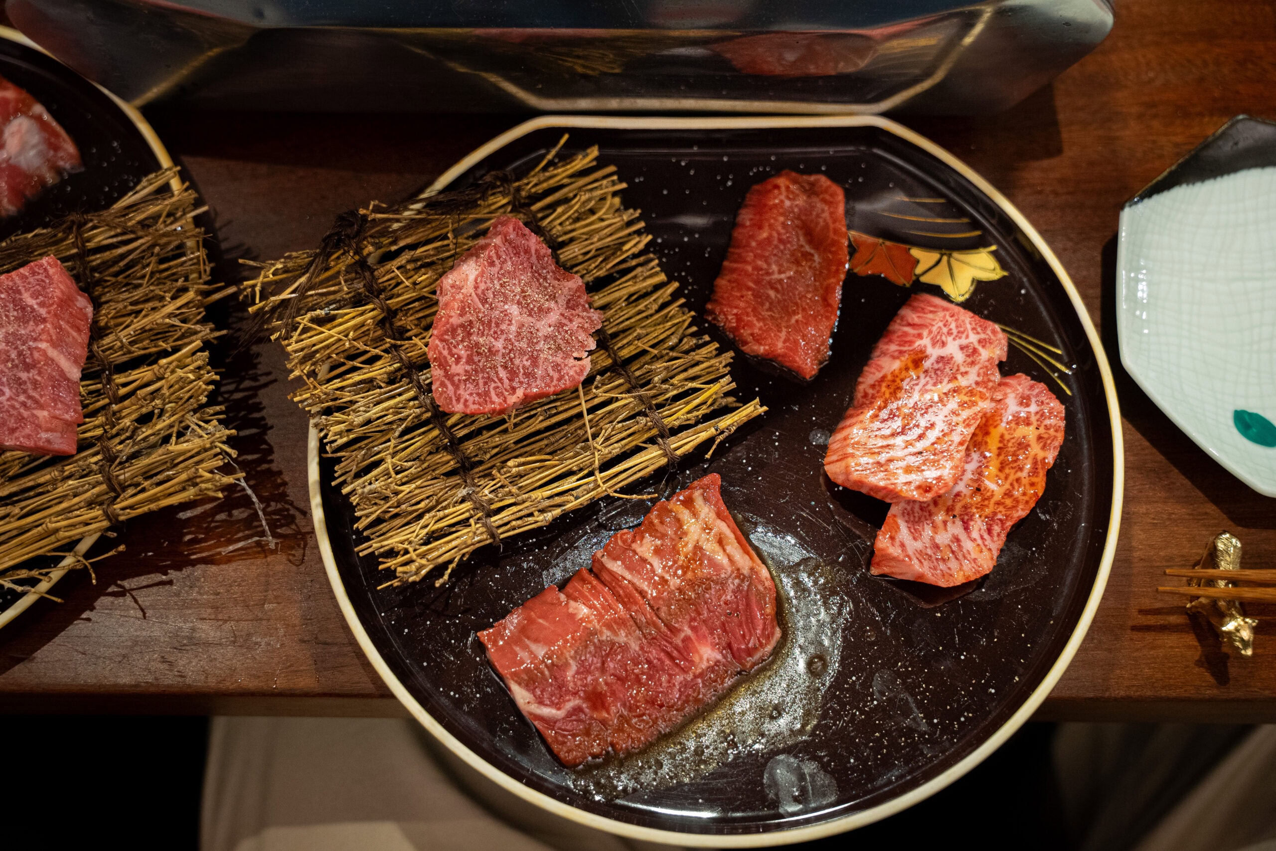 different cuts of wagyu beef that we had as part of our set meal dinner at Yakiniku Asuka