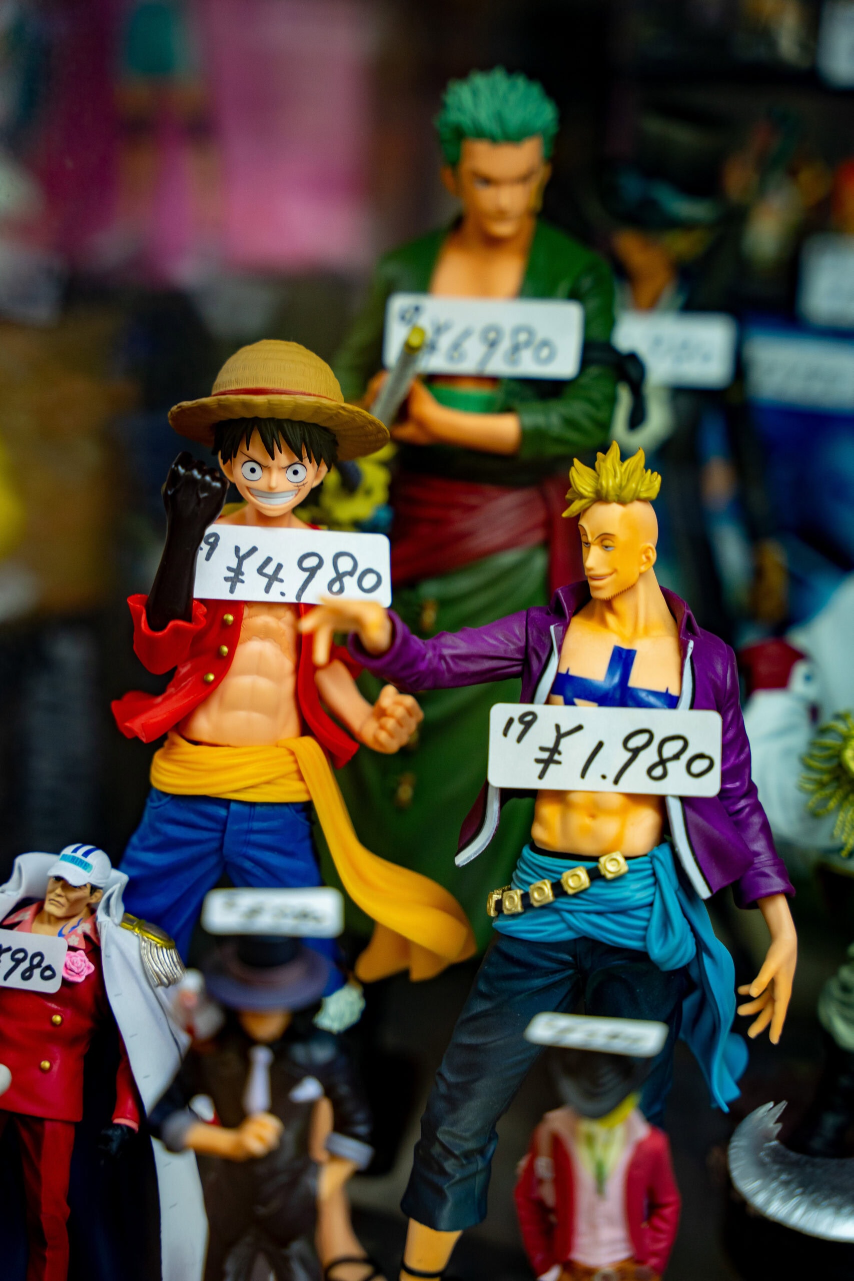 Anime figurerines for sale in a shop in Nipponbashi, Osaka