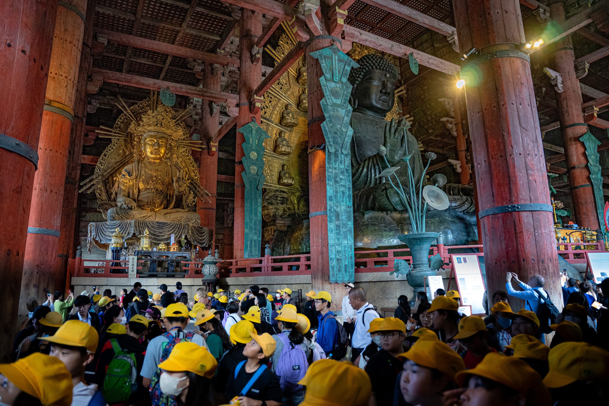 The big Buddha at Todaji Temple in Nara Japan