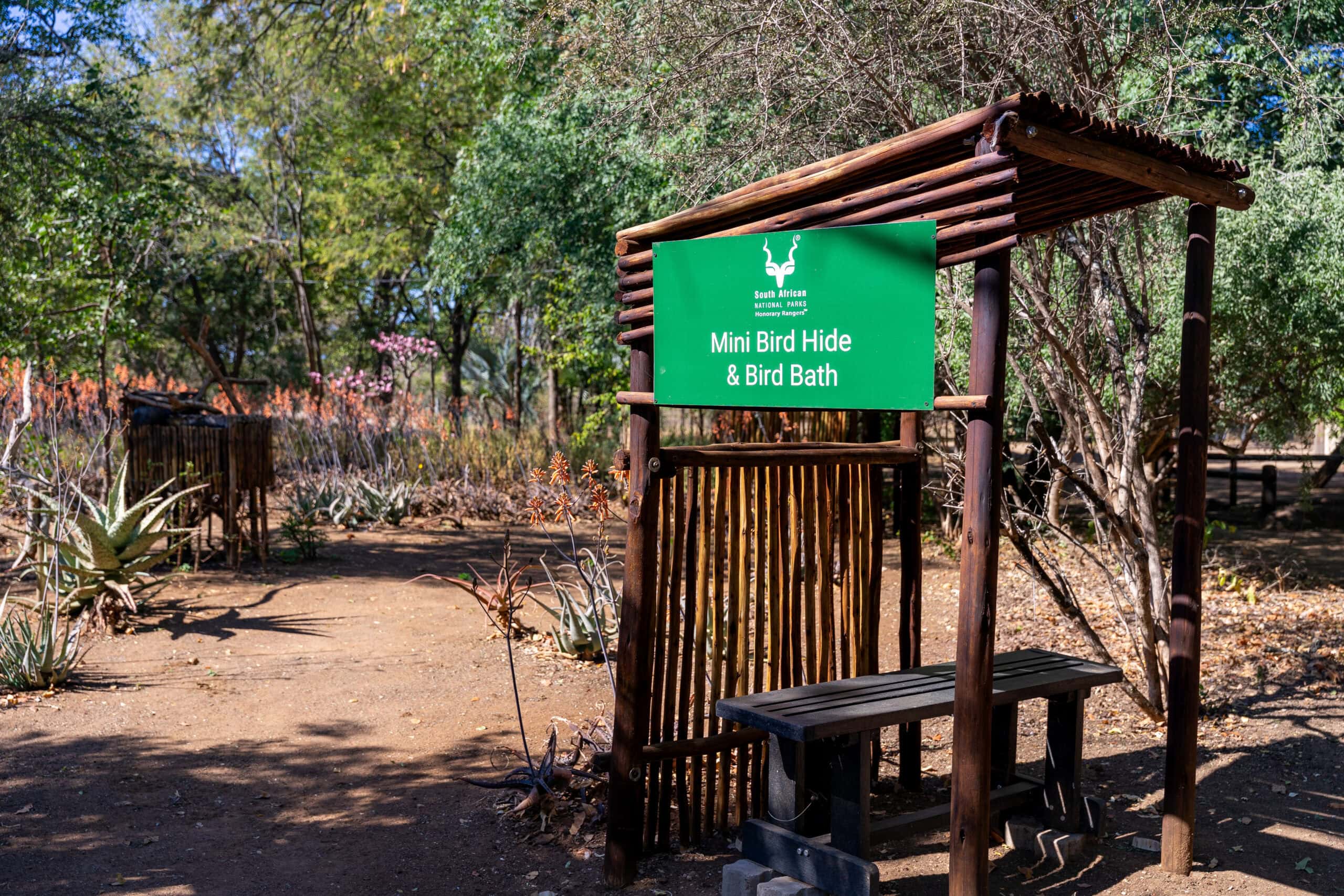 Mini bird hide inside Shingwedzi Camp