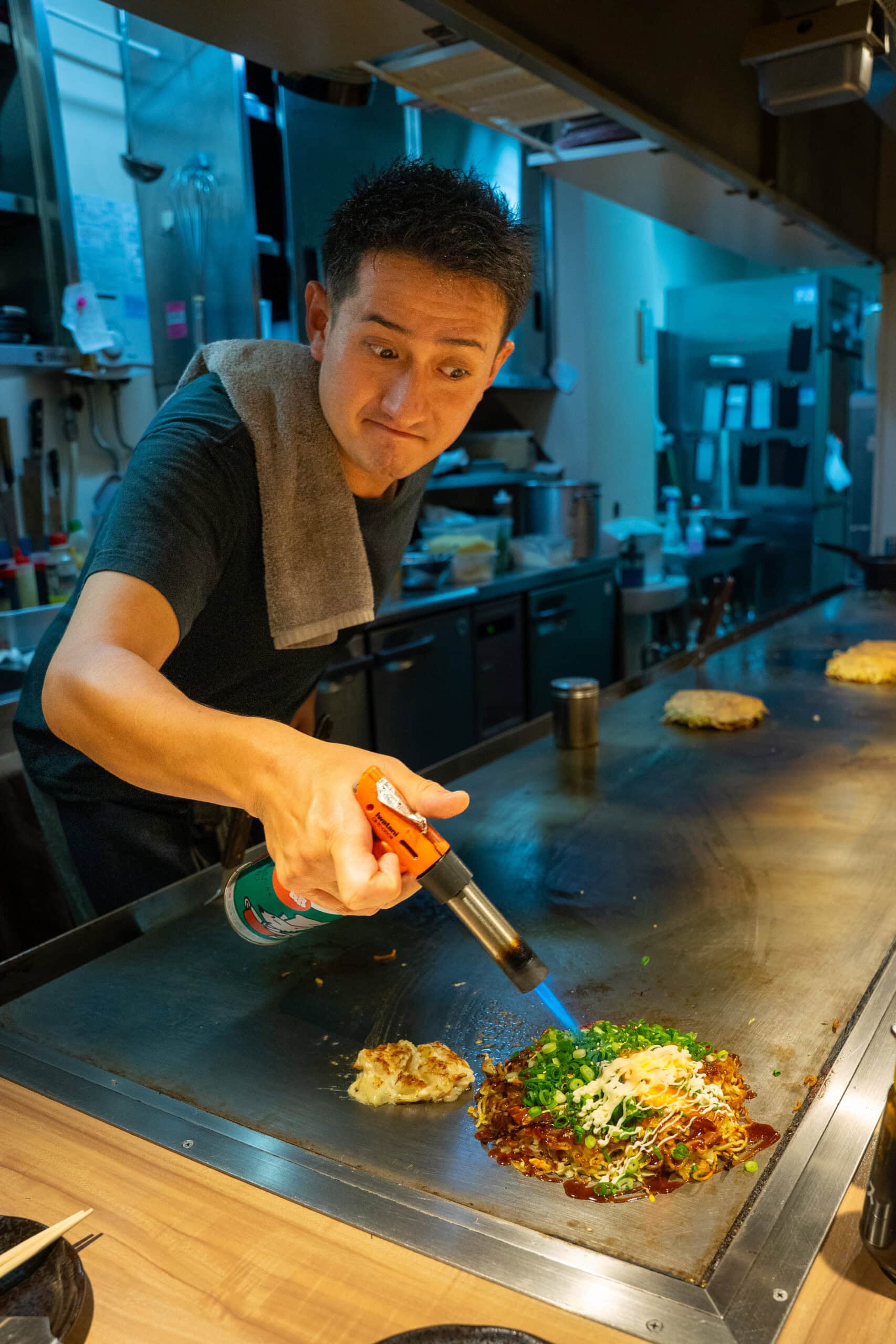 Okonomiyaki in Hiroshima: our first meal during our 10 day Japan itinerary JR Kansai Hiroshima pass