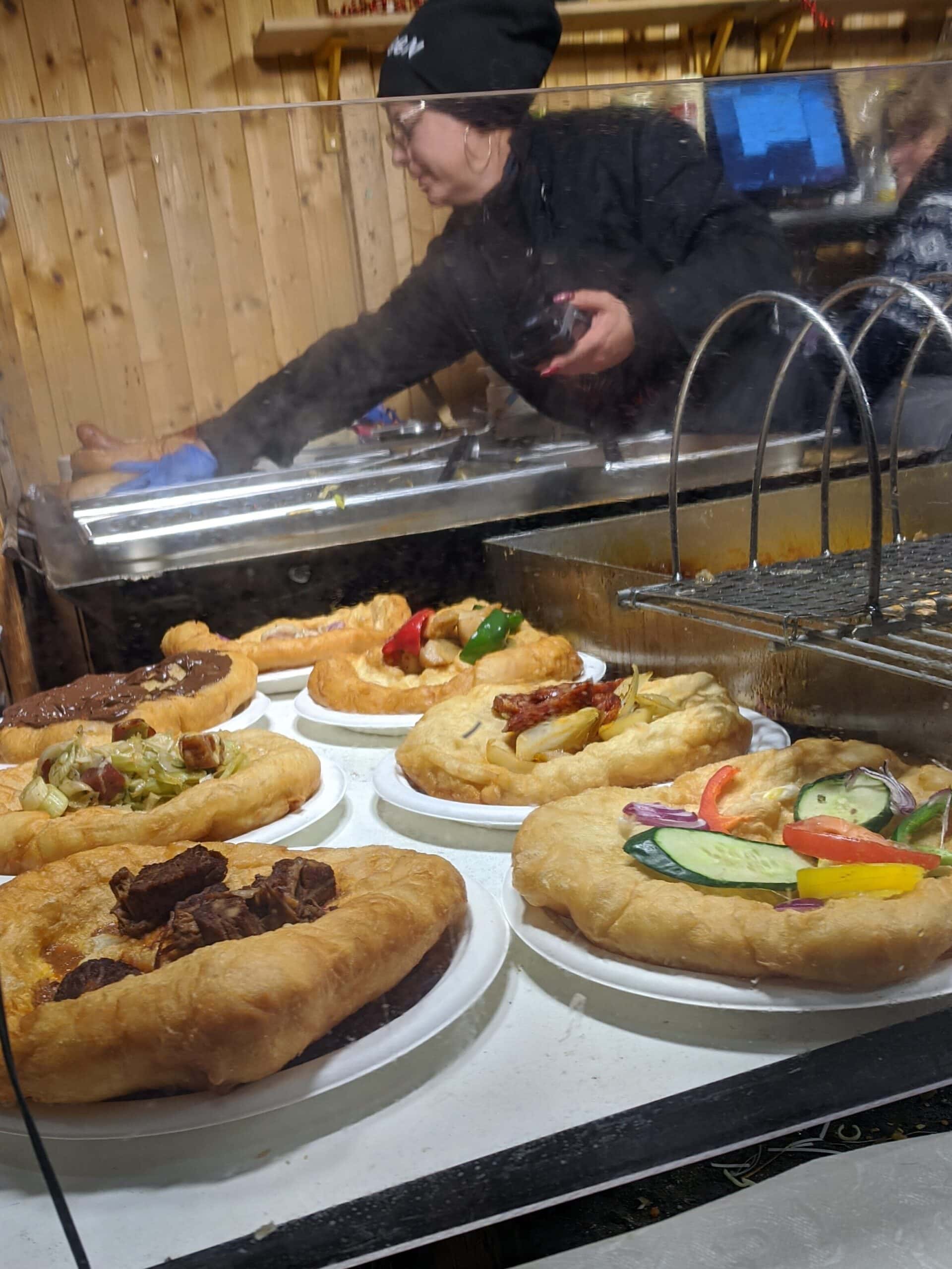 Langos for sale in Budapest