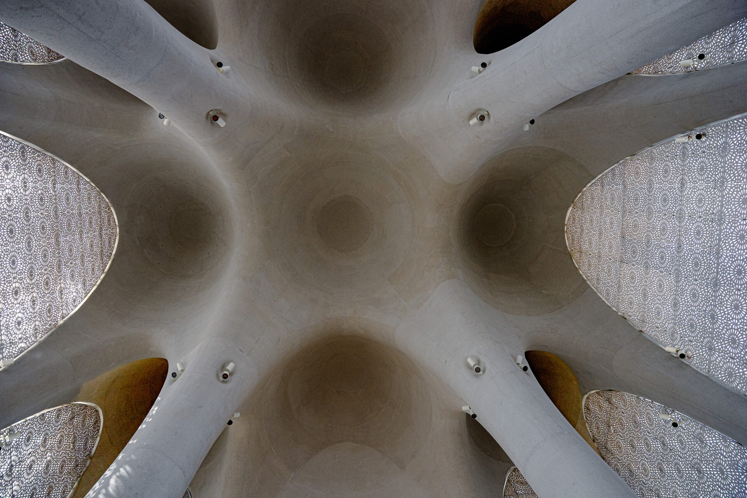 The nine domes of the The Imam Al Tayeb Mosque