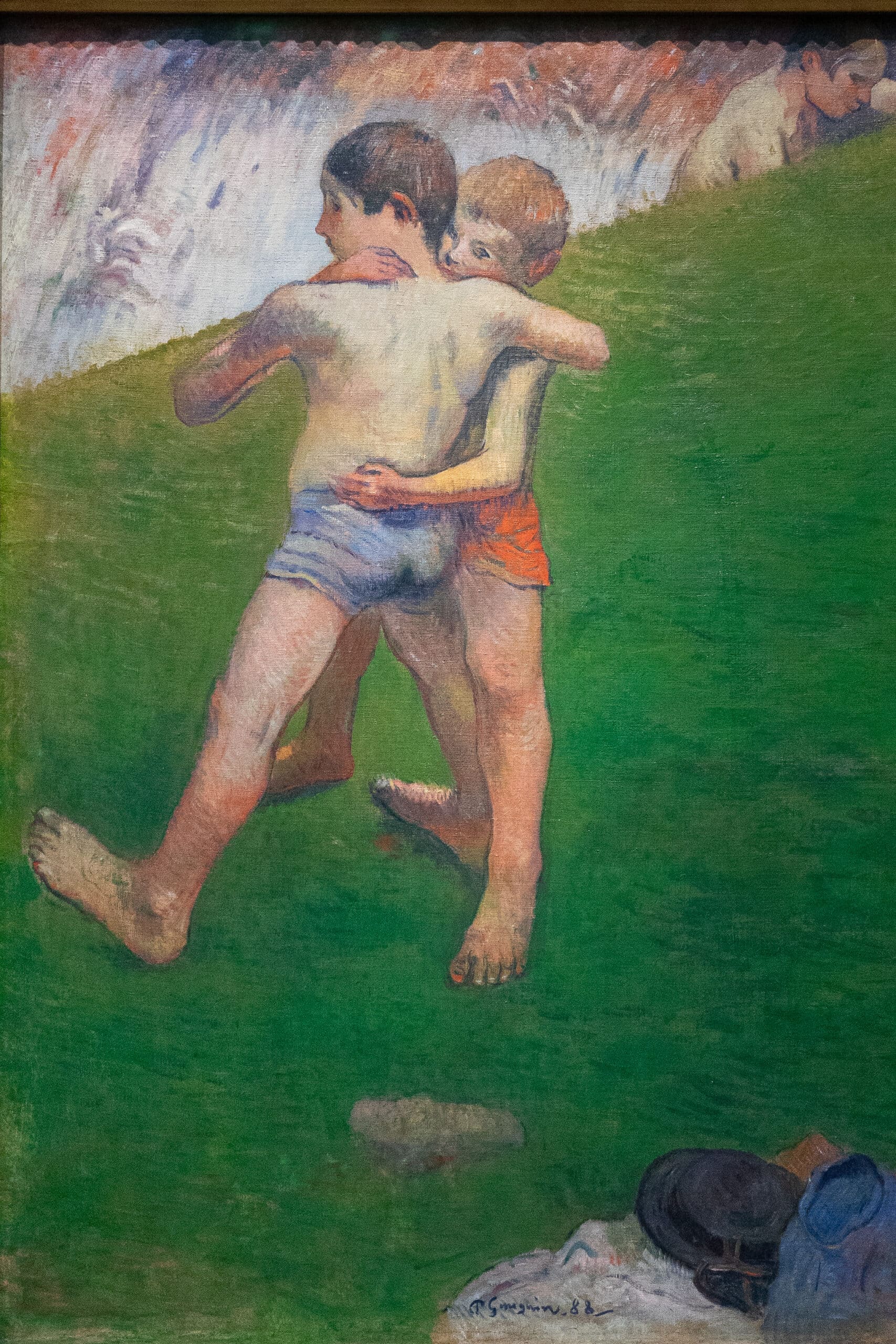 Children Wrestling, a painting by Paul Gauguin