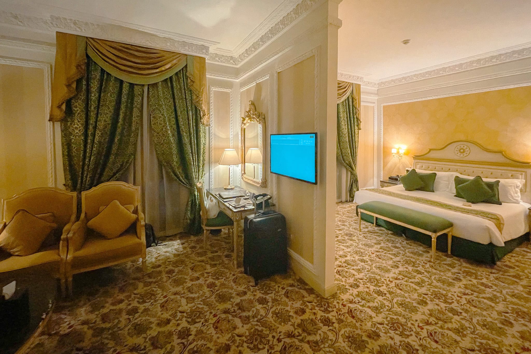 My room at the Royal Rose where I spent my first week in Abu Dhabi