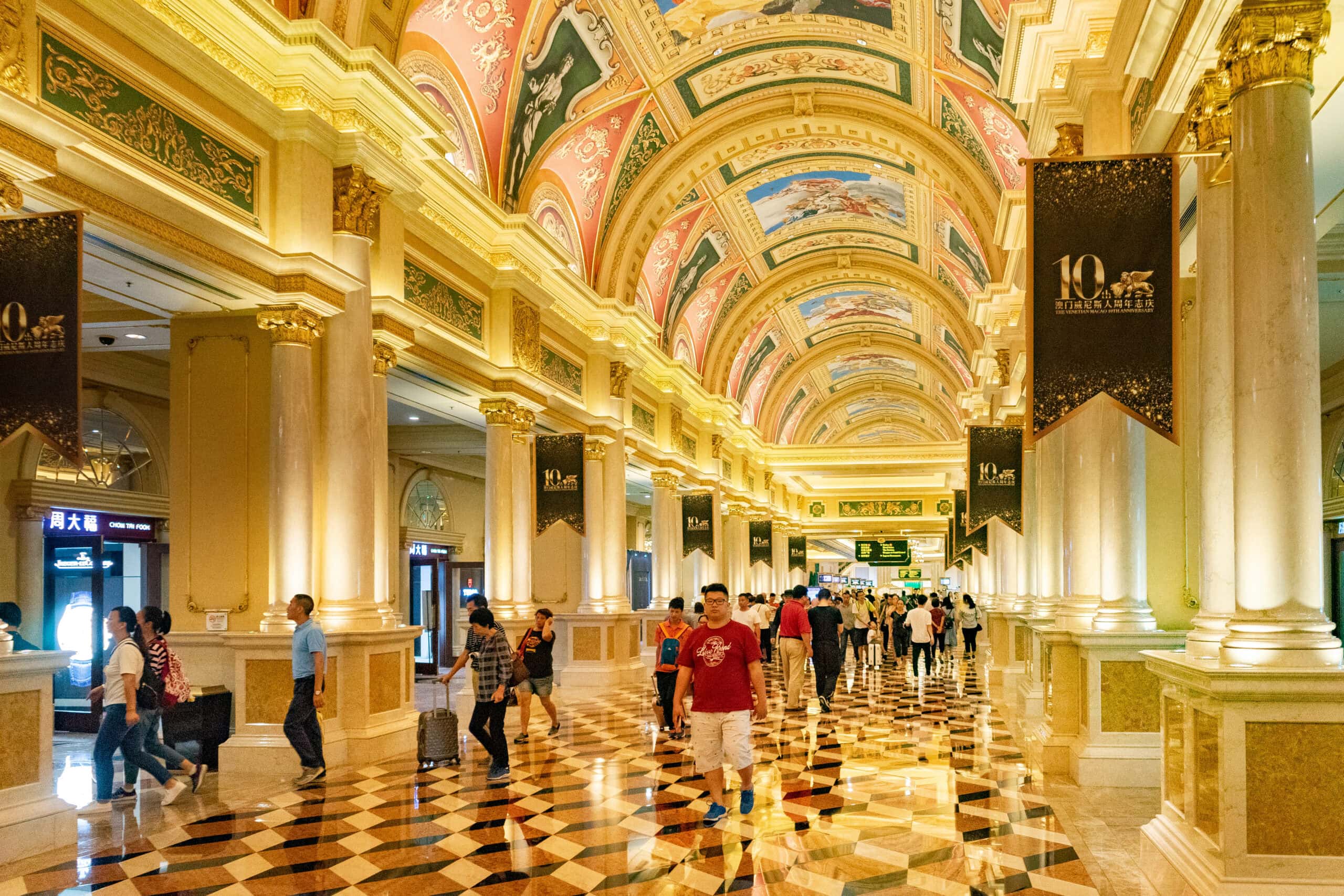 Lavish interior of the Venetian Macau