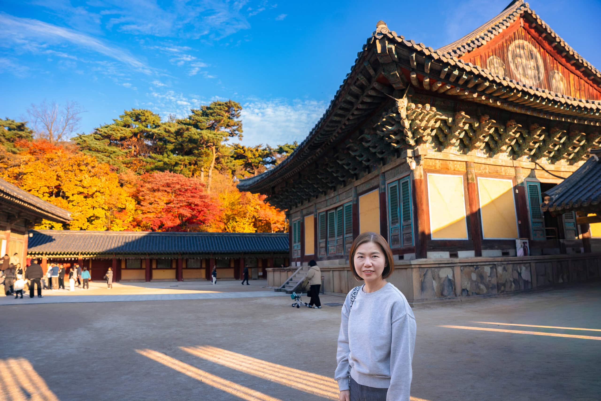 Jin at the main temple building of Bulguksa