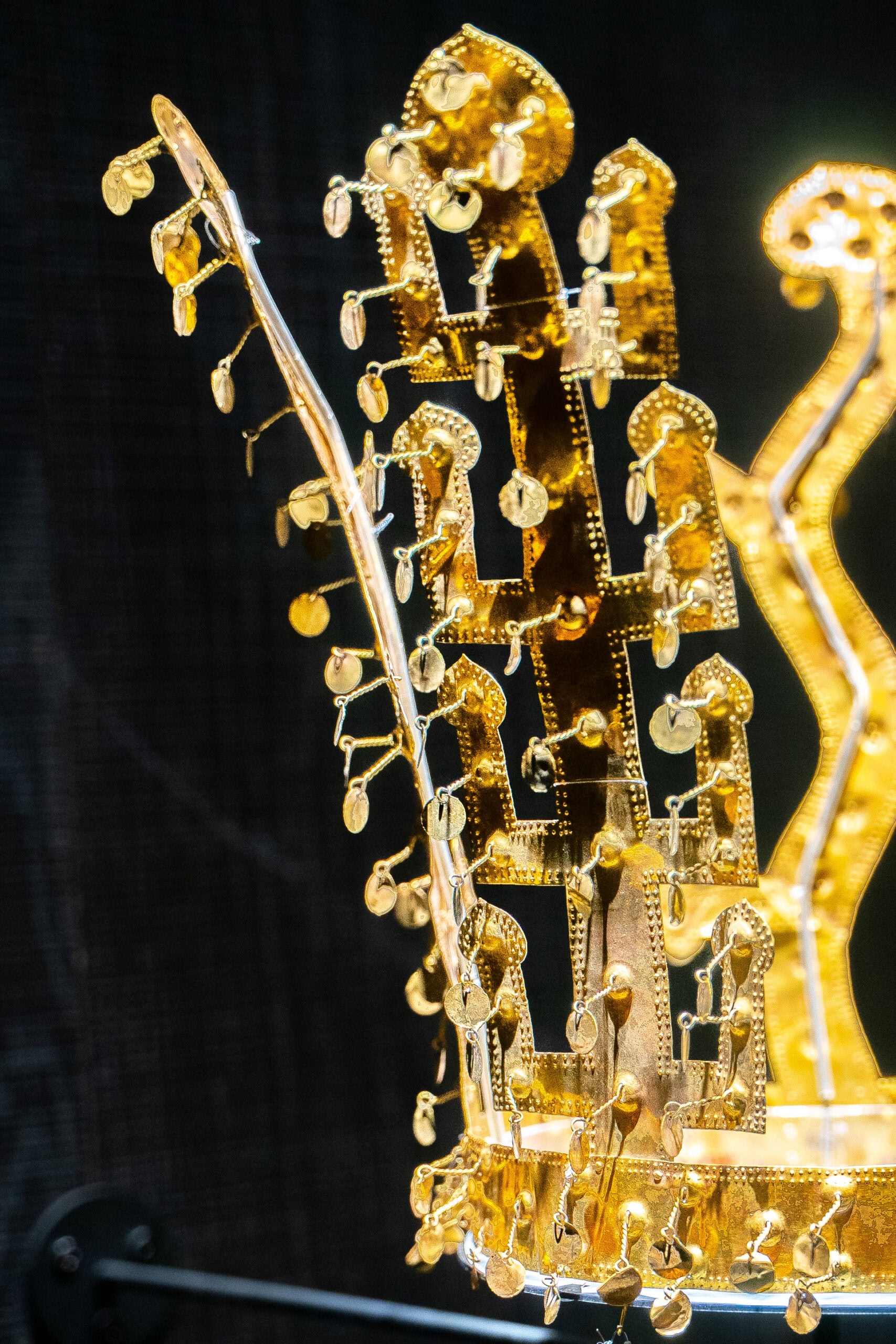 Dteail of a Silla Gold Crown in the Gyeongju National Museum