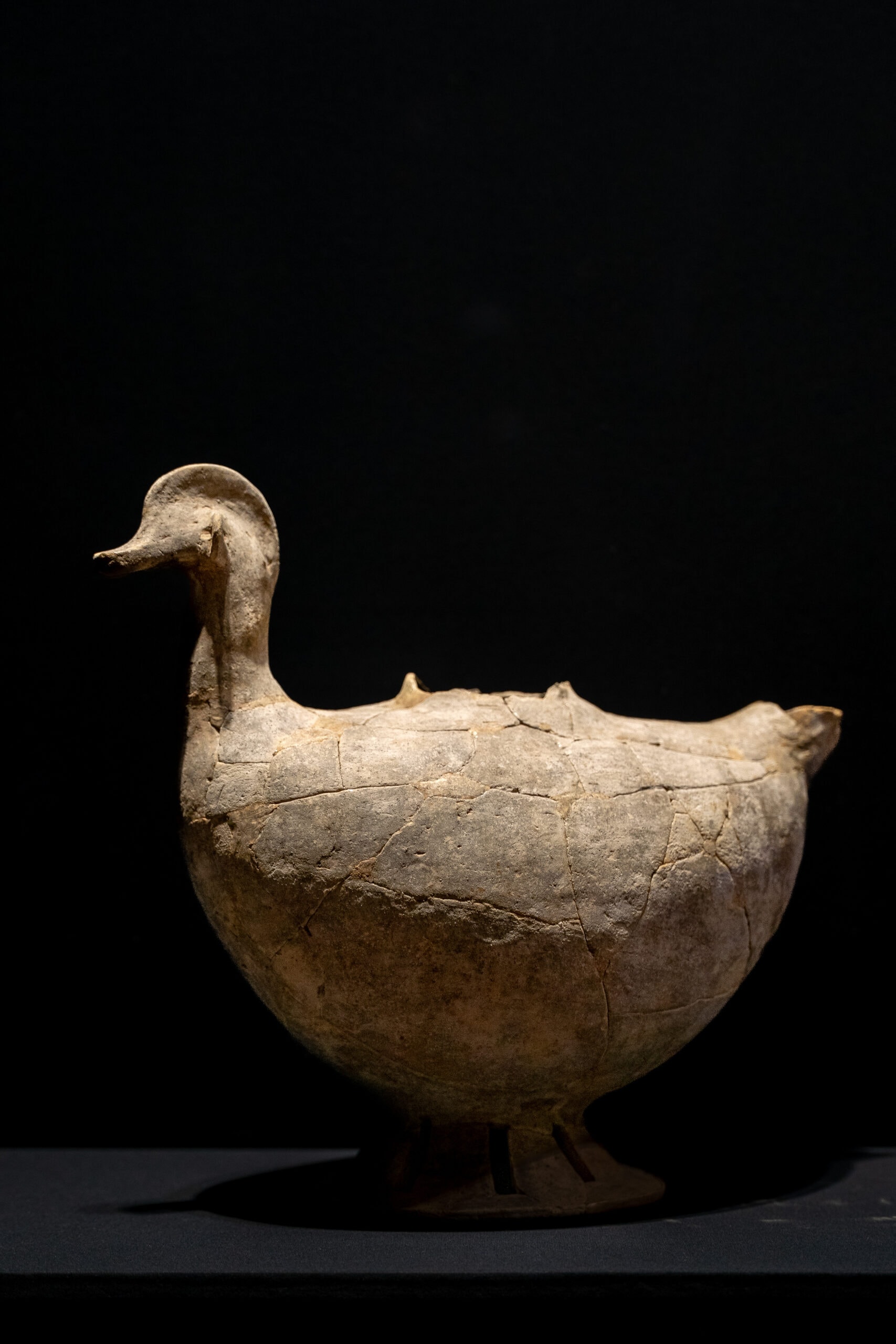 Terracotta bird-shaped funerary vessel from the Silla Kingdom