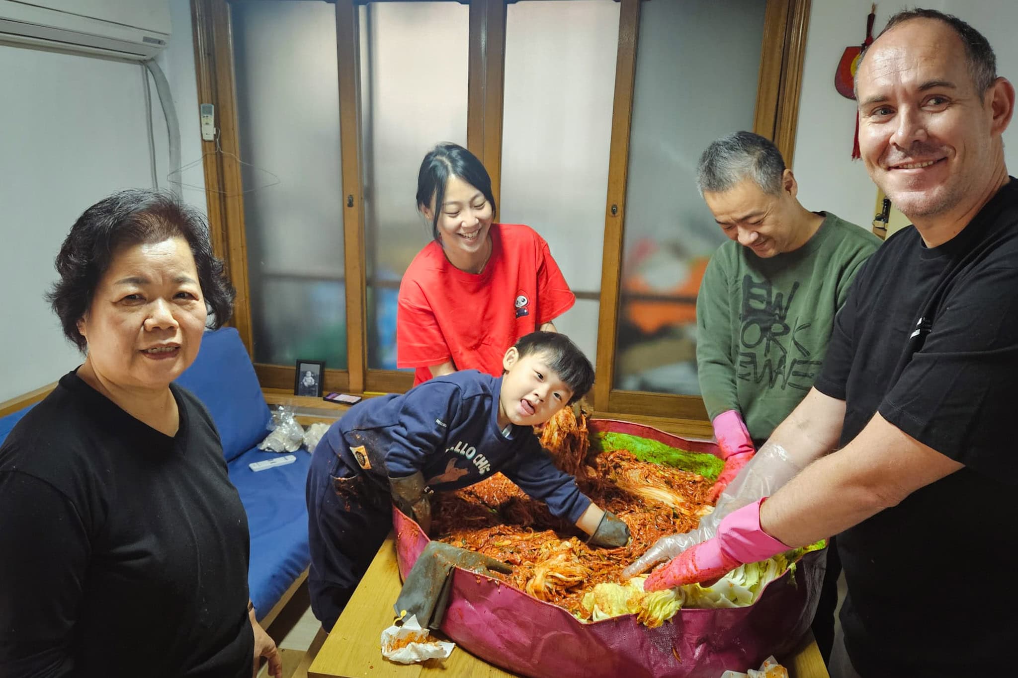 making kimchi with my family in law in northern Seoul