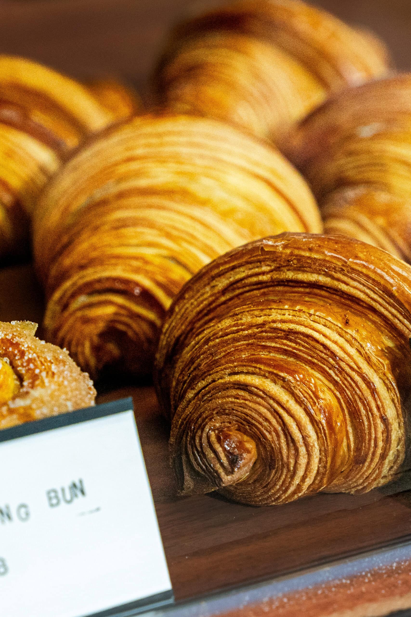 A beautifully layered croissant on display at the Barossa Farmers Market in Angaston, South Australia