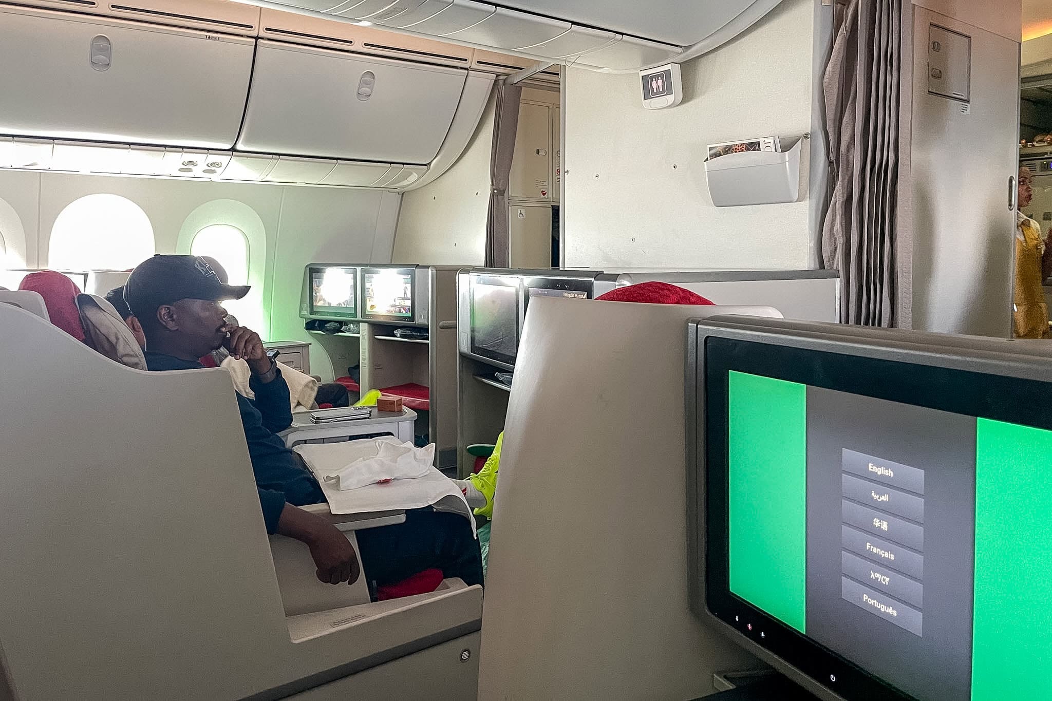 Ethiopian Airlines Business class seats in the Boeing 787 Dreamliner