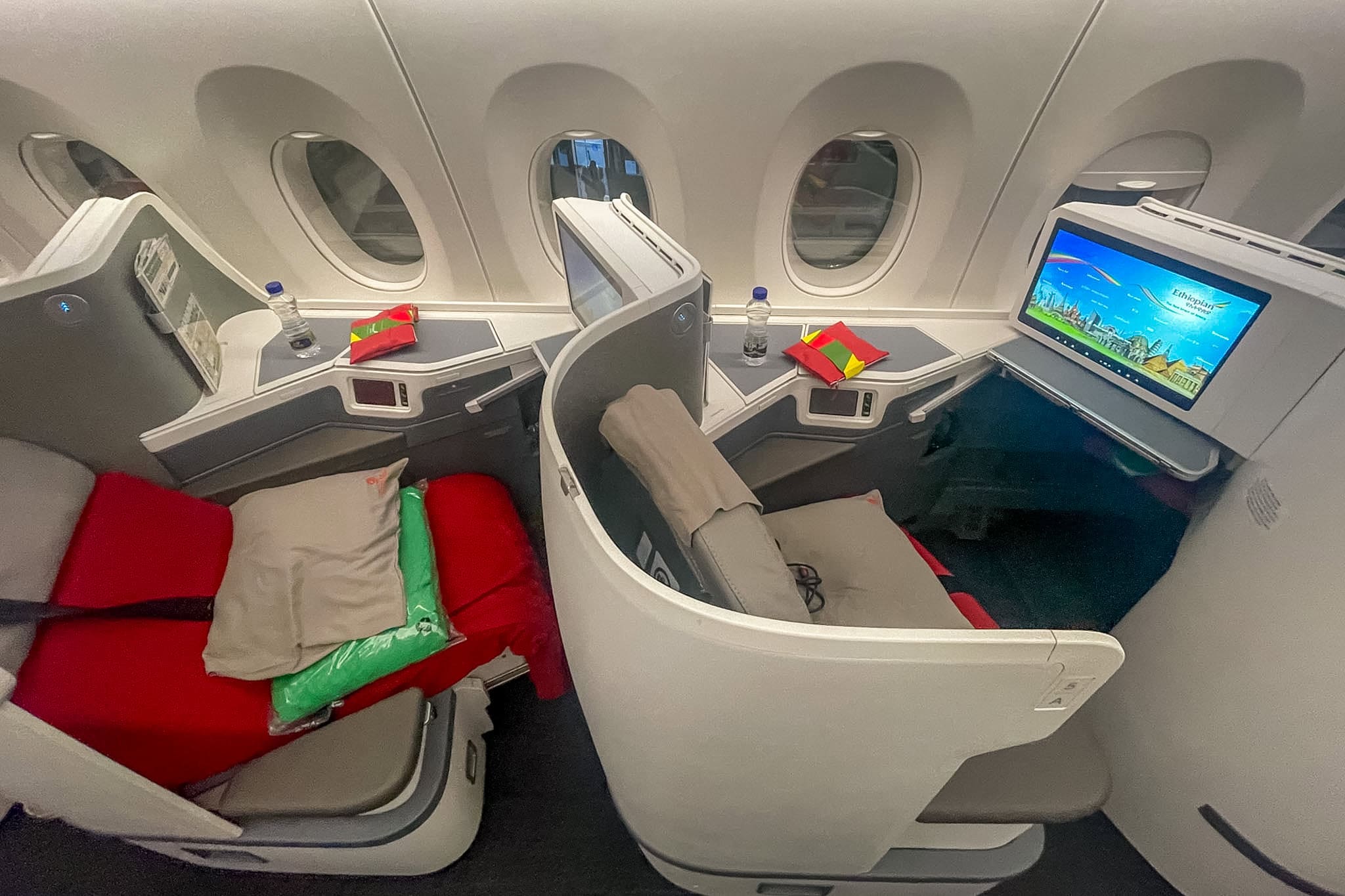 Window seat in Ethiopian Airlines Business Class A350