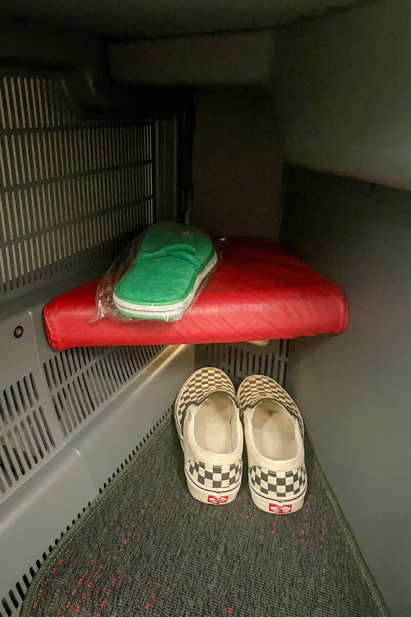 Footwell of the A350 Business class seat of Ethiopian Airlines