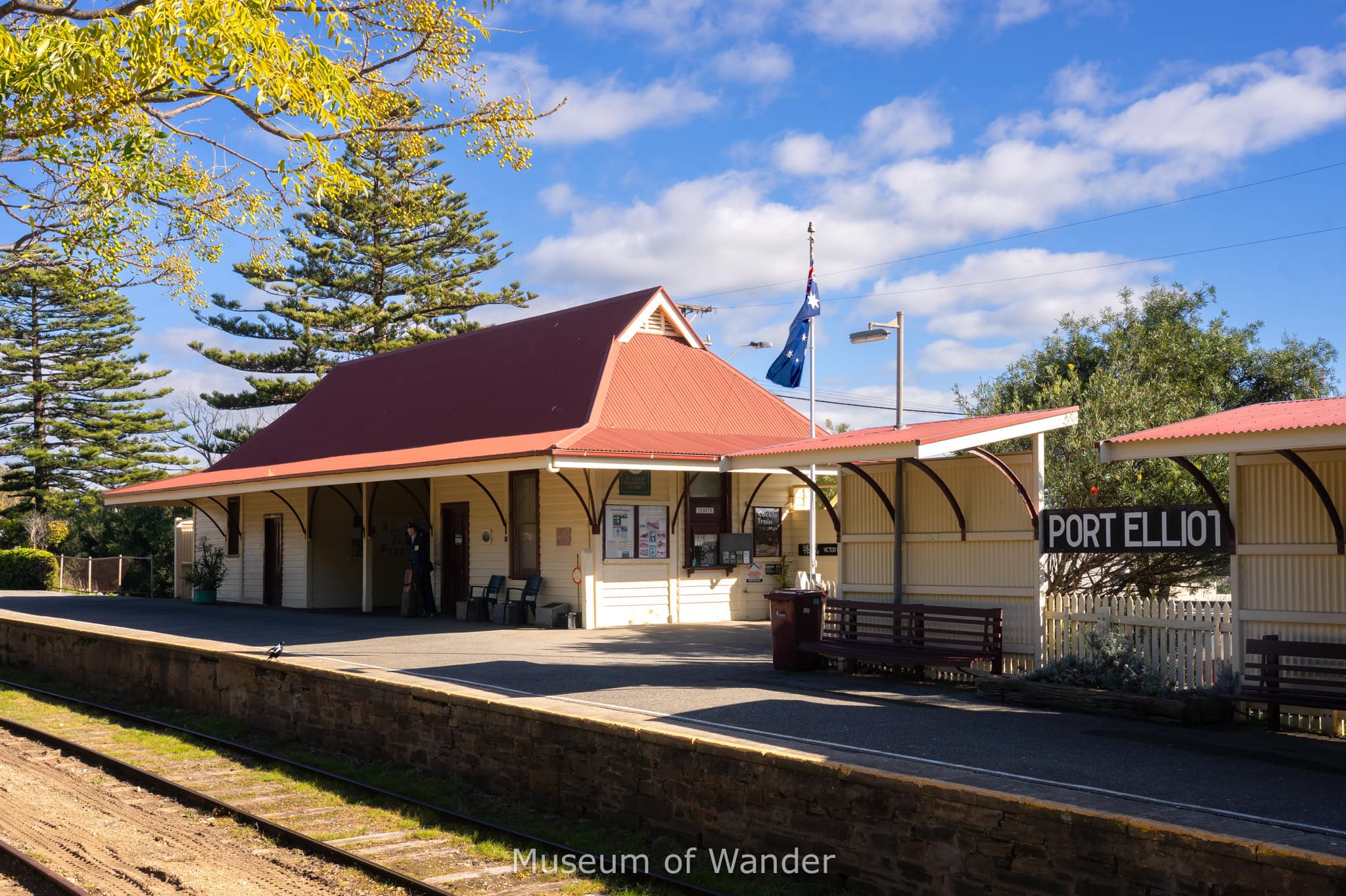 Port Elliot Station and railway tracks
