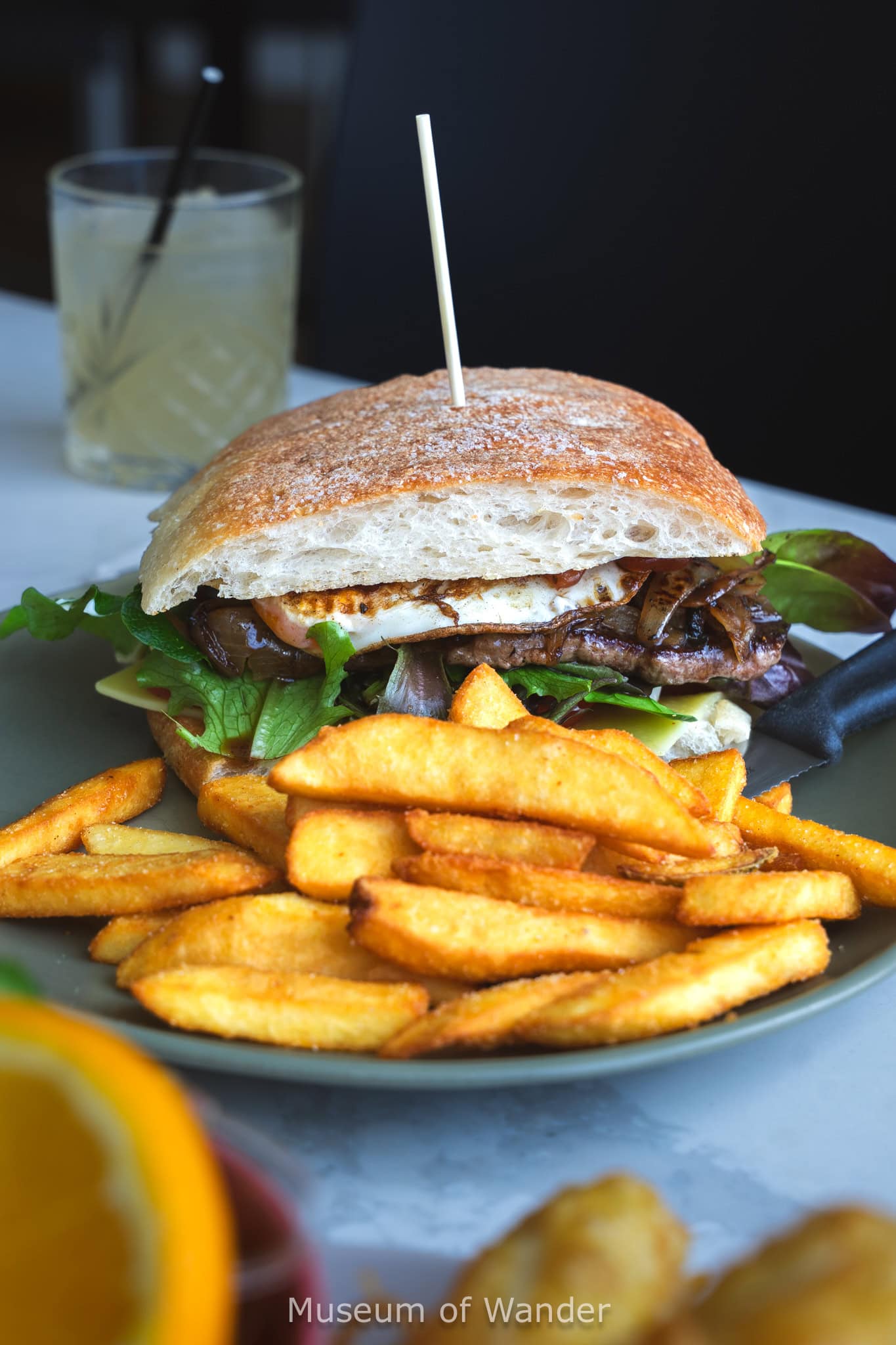 Jin's steak and egg burger she had at The Whalers in Victor Harbor